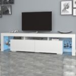 Stilo طاولة تلفاز ابيض اضاءة موديل