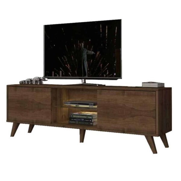 Pronto طاولة تلفاز بني اضاءة