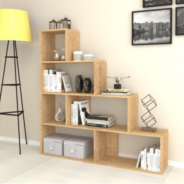 Alis-Oak دولاب مكتبة لون اخشبي موديل