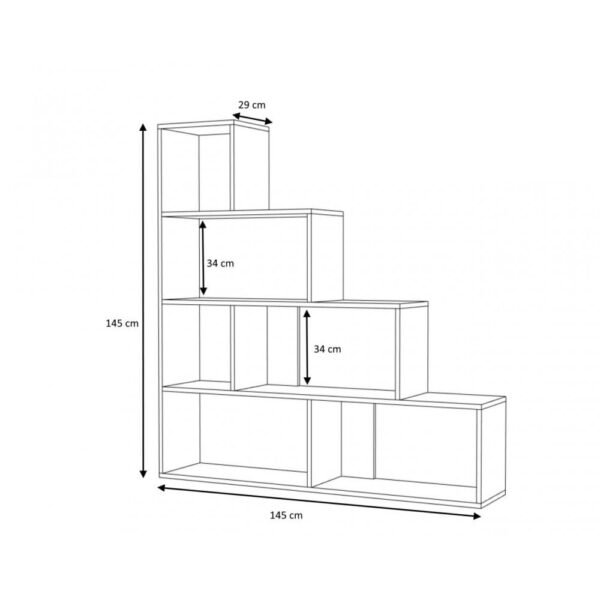 Alis-Oak دولاب مكتبة لون اخشبي موديل