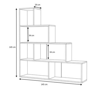 Alis -Gray دولاب مكتبة لون رمادي موديل