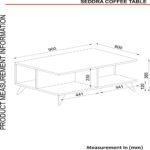 4-SEDDRA طقم طاولة تلفزيون وطاولة قهوة وركن للقهوة لون ابيض