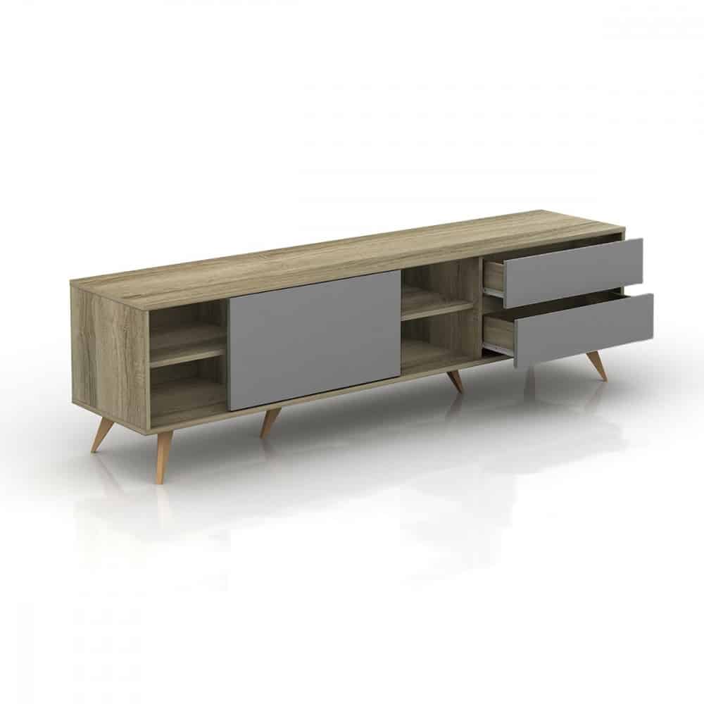 طاولة تلفزيون خشب ماليزي خشب مع رمادي MN-636 (2)