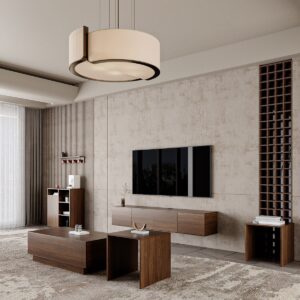 طقم طاولات مودرن لون بني DE-904