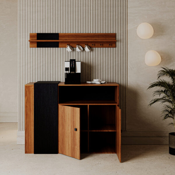 طقم طاولات مودرن لون بني مع أسود DE-908