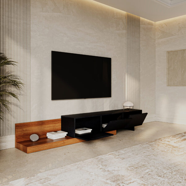 طقم طاولات مودرن لون بني مع أسود DE-908