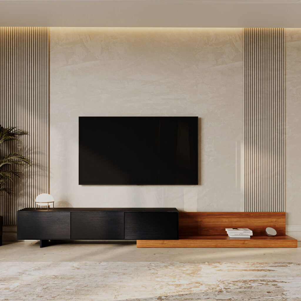 طقم طاولات مودرن لون بني مع أسود DE-908