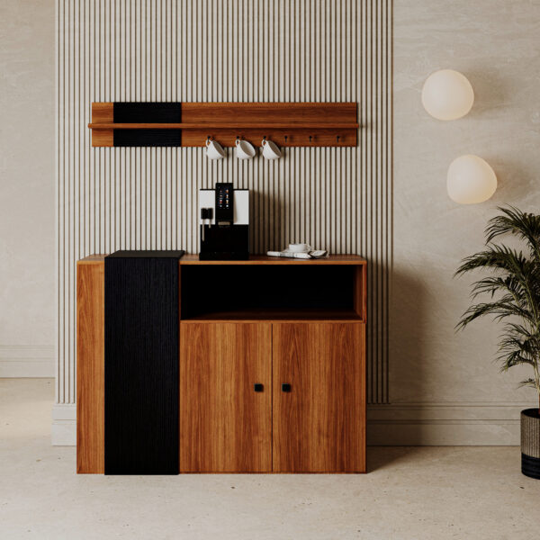 طقم طاولات مودرن لون بني مع أسود DE-908