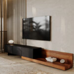 طقم طاولات مودرن لون بني مع أسود DE-908