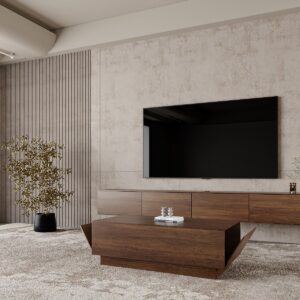 طقم طاولات متكامل لون بني DE-937