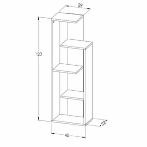 مكتب مودرن لون ابيض مع بني DE-372