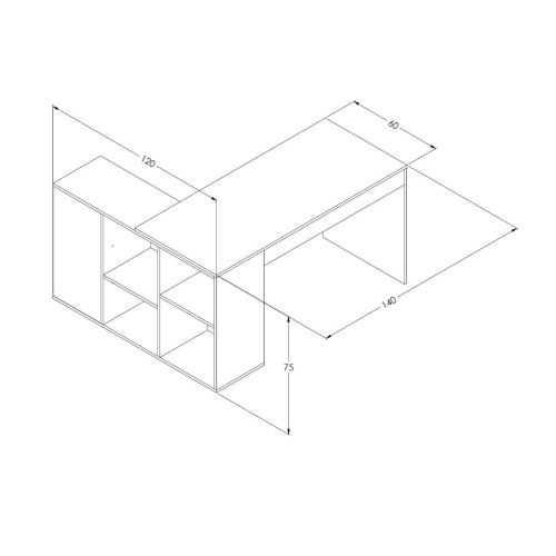 مكتب عمل أو دراسة لون بني DE-375