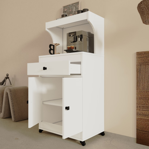 طاولة ركن قهوة لون أبيض مودرن