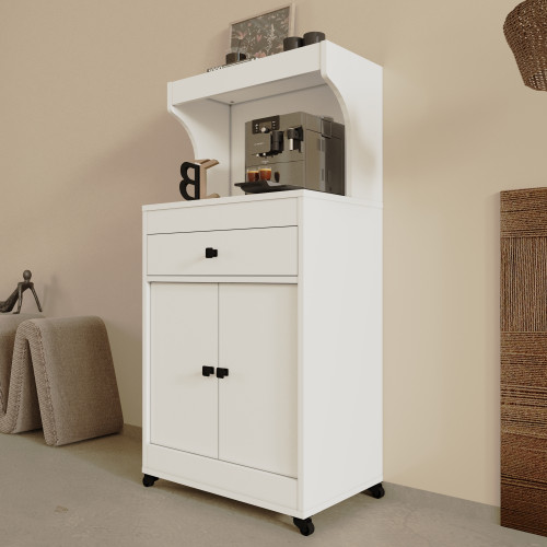 طاولة ركن قهوة لون أبيض مودرن