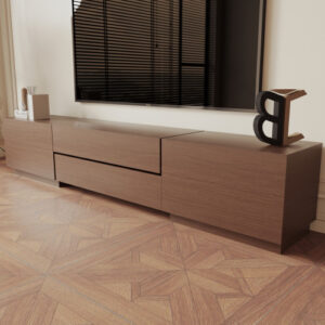 مكتبة تلفزيون مودرن بلون بني جوزي DE-165