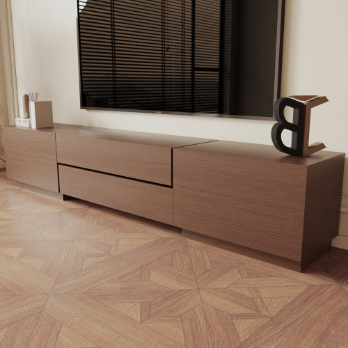 مكتبة تلفزيون مودرن بلون بني جوزي DE-165