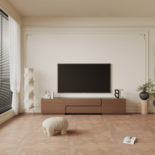 مكتبة تلفزيون مودرن بلون بني جوزي DE-165