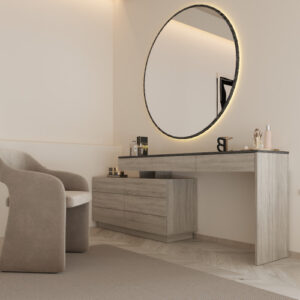 غرفة نوم شبابي عصرية لون رمادي فاتح وغامق