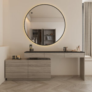 غرفة نوم شبابي عصرية لون رمادي فاتح وغامق