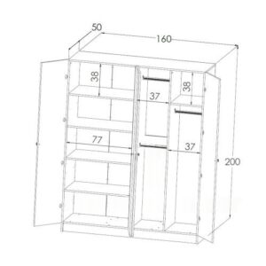غرفة نوم شبابي عصرية لون رمادي فاتح وغامق