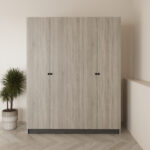 غرفة نوم شبابي عصرية لون رمادي فاتح وغامق