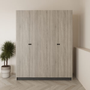 غرفة نوم شبابي عصرية لون رمادي فاتح وغامق