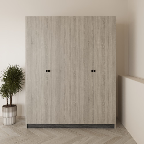 غرفة نوم شبابي عصرية لون رمادي فاتح وغامق