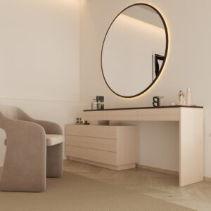 ⁦غرفة نوم شبابي كاملة لون بيج وبني جوزي⁩ - الصورة ⁦10⁩