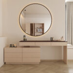 غرفة نوم شبابي كاملة لون بيج وبني جوزي (6)