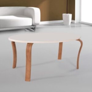 طاولة قهوة دائرية لون ابيض مستورده DE-371