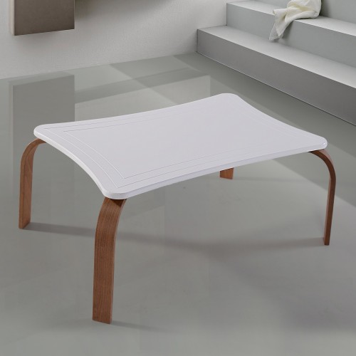 طاولة قهوة مودرن خشبية بتصميم تركي منحني DE-367