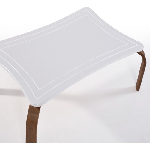 طاولة قهوة مودرن خشبية بتصميم تركي منحني DE-367