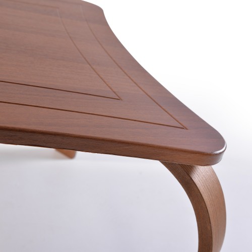 طاولة وسط تركية خشب مودرن لون بني تصميم انسيابي DE-369