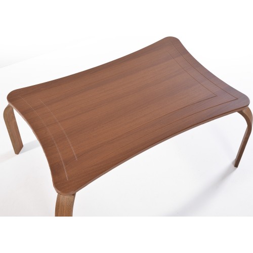 طاولة وسط تركية خشب مودرن لون بني تصميم انسيابي DE-369