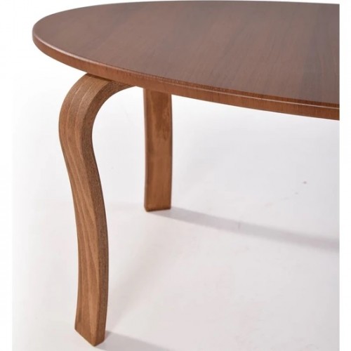 طاولة وسط خشب دائرية لون بني مستورده DE-370