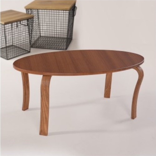 طاولة وسط خشب دائرية لون بني مستورده DE-370